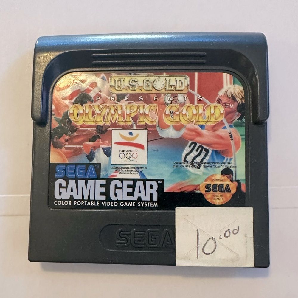 Olympic Gold Barcelona 92 Sega Game Gear cartridge in perfect working condition